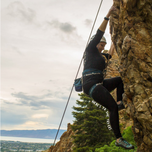Anna Wendt climbing in Rock Canyon in Provo, Utah.